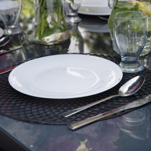 CLASSIC Talerz obiadowy płytki 25,4cm biały